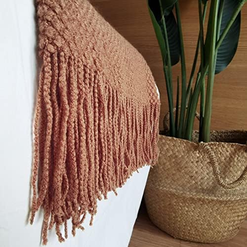 LOMAO Knitted Throw Blanket with Tassels Bubble Textured Lightweight Throws - Image 7