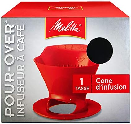 Melitta 640820 Ready Set Joe Filter Cone Pourover Cone Manual Brewer, One Cup - Image 2