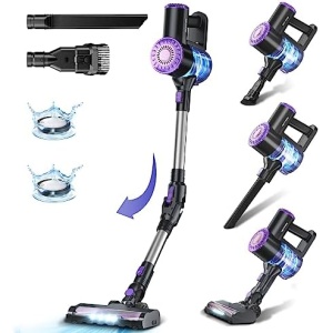 PRETTYCARE Cordless Vacuum Cleaner, 6 in 1 Stick Vacuum with 180° Bendable