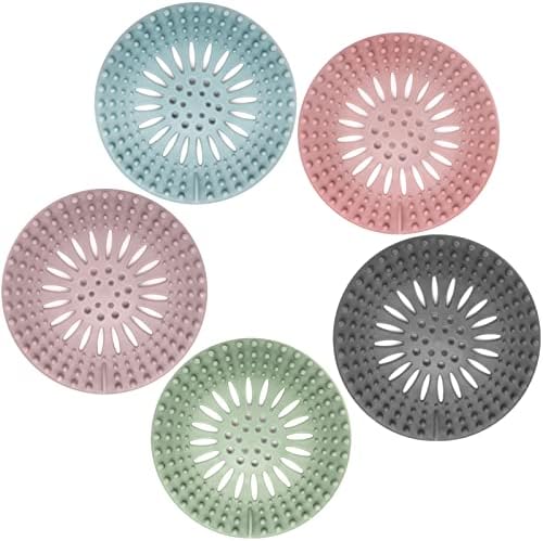 Hair Catcher Durable Silicone Hair Stopper Shower Drain Covers Easy to Install