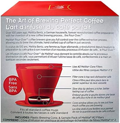 Melitta 640820 Ready Set Joe Filter Cone Pourover Cone Manual Brewer, One Cup - Image 9