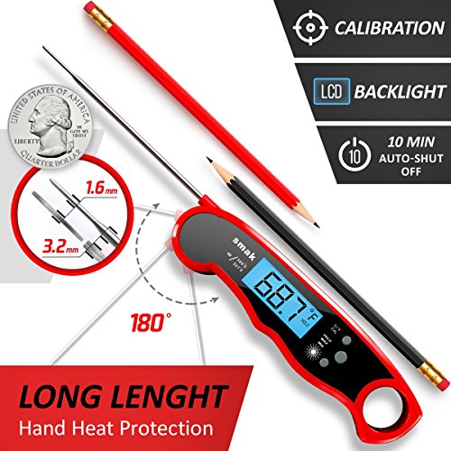 Digital Instant Read Meat Thermometer - Waterproof Kitchen Food Cooking - Image 3