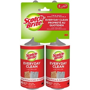 Scotch-Brite Lint Roller, 2 Pack, 60 Sheets/Roller, Refillable Lint Brush