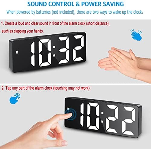 AMIR Digital Alarm Clock, LED Clock for Bedroom, Electronic Desktop Clock - Image 5