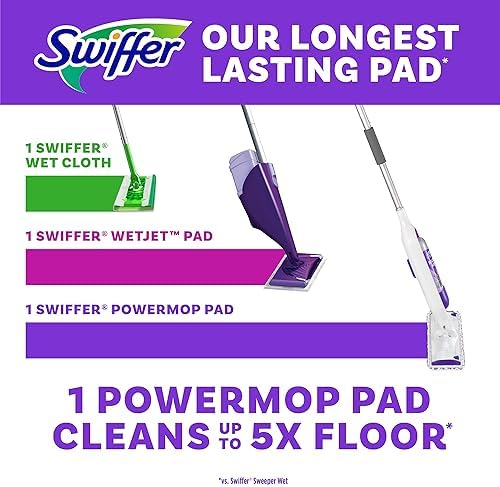Swiffer PowerMop Multi-Surface Mop Kit for Floor Cleaning, Fresh Scent, Mopping - Image 3