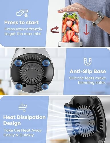 Smoothie Blender, Ganiza Blenders for Smoothies with 15-Piece Blender and - Image 5