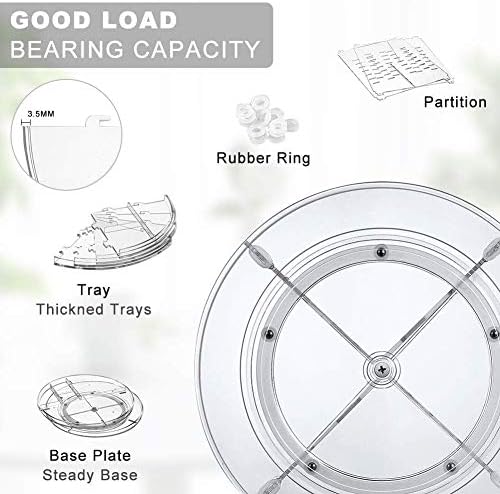 sanipoe 360 Spinning Makeup Organizer, Lazy Susan Rack Cosmetic Carousel Storage - Image 5