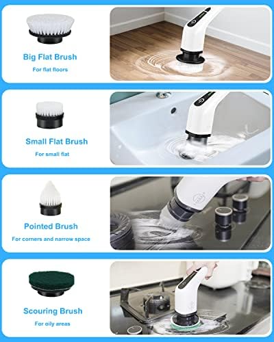 Leebein Electric Spin Scrubber, Cordless Cleaning Brush with 8 Replaceable Brush - Image 5