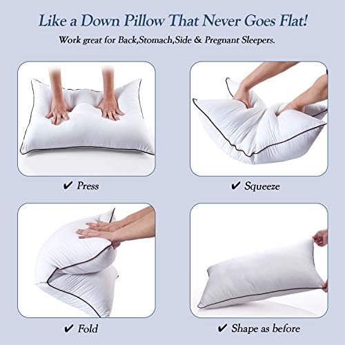 Pillows Queen Size 2 Pack for Sleeping, Soft and Supportive Bed Pillow for Side - Image 5