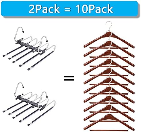 Magic Pants Hangers Space Saving - 2 Pack for Closet Multiple Layers - Image 7