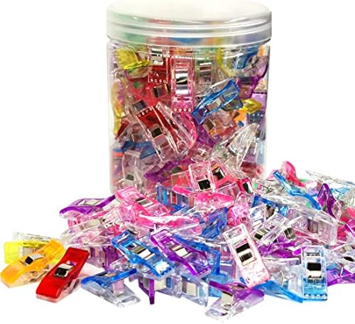 Otylzto Sewing Clips, 120 Pcs with Plastic Box, Premium Quilting Clips