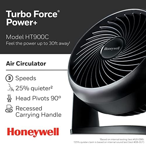 Honeywell HT900C 7" TurboForce® POWER+ Desk/Table Fan, Air Circulator - Image 3