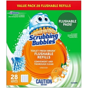Scrubbing Bubbles Fresh Brush Toilet Bowl Cleaning Flushable Refills, Citrus