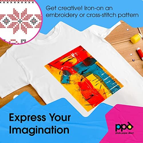 PPD Inkjet Iron-On Light T Shirt Transfers Paper LTR 8.5x11” Pack of 10 Sheets - Image 5