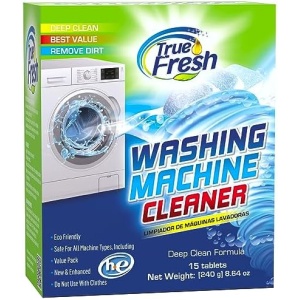 True Fresh Washing Machine Cleaner Tablets, 15 Solid Deep Cleaning Tablet