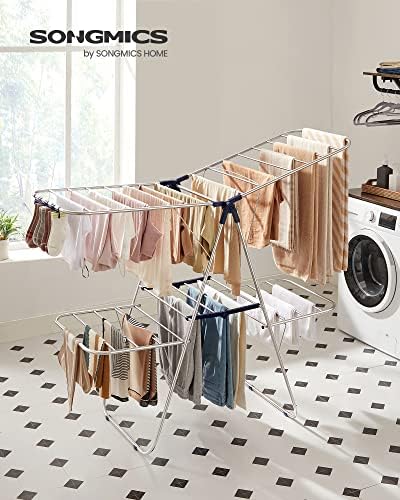 SONGMICS Clothes Drying Rack, Laundry Drying Rack, Free-Standing Drying Rack - Image 2