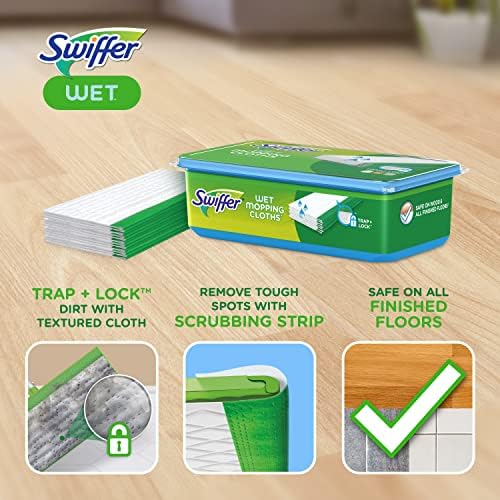 Swiffer Sweeper Wet Mopping Pad, Multi Surface Cleaner Refills For Floor Mop - Image 2