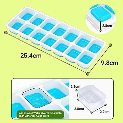 Ice Cube Trays 4 Pack, Airabc Silicone Ice Cube Trays with Removable Lid - Image 5