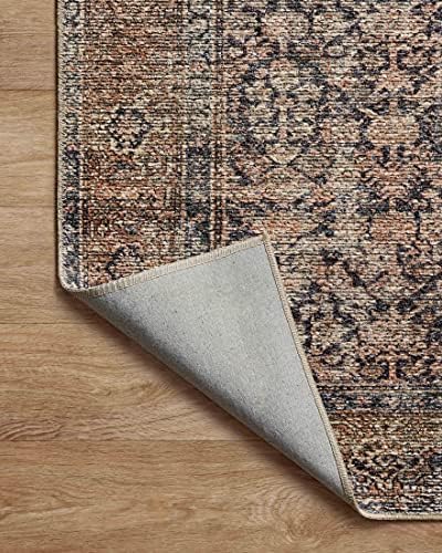 Amber Lewis x Loloi Billie Collection BIL-01 Ink / Salmon 7'-6" x 9'-6" Area Rug - Image 10