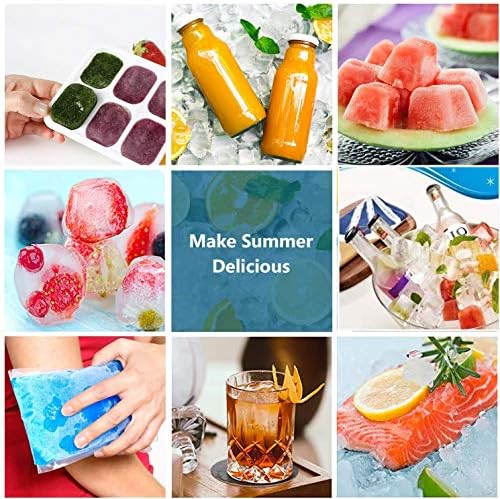 Ice Cube Trays 4 Pack, Airabc Silicone Ice Cube Trays with Removable Lid - Image 4