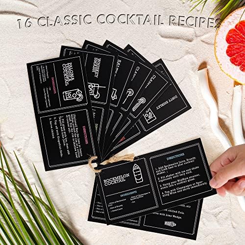 Mixology Bartender Kit with Stand | 15 Piece Bar Tool Set, Silver Bar Set - Image 3